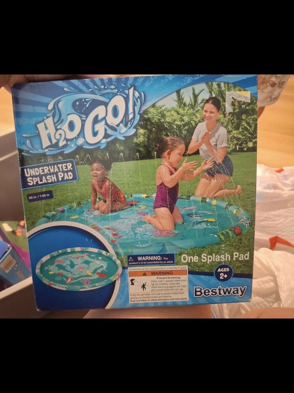 Bestway H2O GO! Blue Underwater Splash Pad - Kids Play Splash Mat
